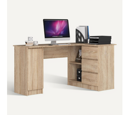 Bureau D'angle 120x50cm Avec Niche Pour Chat – Bureau Peu Encombrant Pour Télétravail