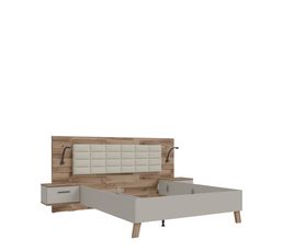 Lit Rembourrés 160*200 Cm - Rangement Hydraulique En PU Avec Tête De Lit, Fonction De Charge USB Type-C Et LED - Pour Adultes Et Jeunes (Matelas Non Inclus) Black