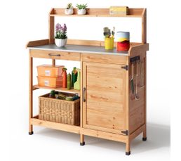 Armoire De Jardin En Bois Space - 87x46x160 Cm - Stockage étagères - Portes Persiennes - Anthracite