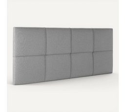 Tête De Lit Tissu Gris Clair 160x5x118/128 Cm - Hauteur Réglable, Pieds En Bois, Pour Cadre De Lit Simple