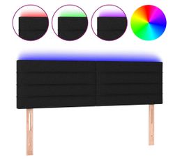 Tête De Lit Rembourrée ELOWA 160 Cm - Tissu Polyester Noir - Pieds En Plastique - Design Moderne - 8