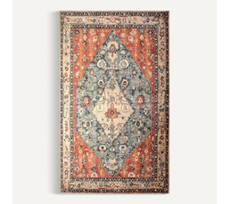 Tapis Lavable 100x160 Cm Motif Notes De Musique - Flanelle Douce, Dos Antidérapant TPR, Pour Salon/chambre