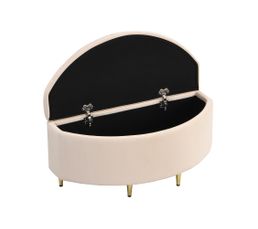 Banc En Velours Avec Accoudoirs, Tabouret De Lit Confortable
