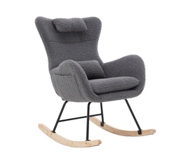 Fauteuil à Bascule M41 En Rotin Et Bois Massif - Style Rétro Chic - Accoudoirs - Basculement Doux - Capacité 120 Kg - Parfait Pour Salon Ou Terrasse - 8