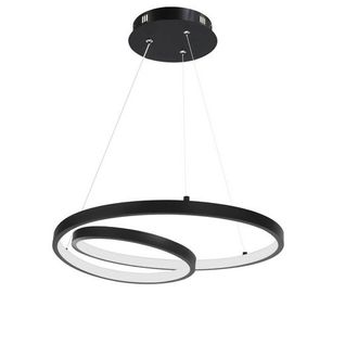 Suspension D.40cm Dimmable Moderne Avec Télécommande Noir