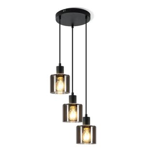 Suspension  E27 3 Flammes Vintage Lampe  Industrielle Réglable En Hauteur