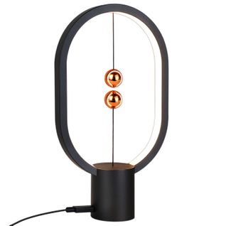 Lampe De Bureau LED Noire Morden, Petite Lampe De Chevet Décorative, Lampe Magnétique