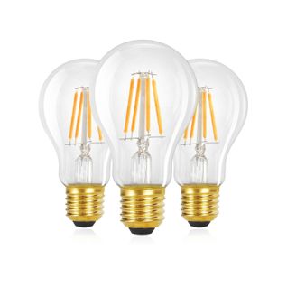 3 Ampoules LED E27 Lampe Vintage A60 4w 2700k Blanc Chaud à Filament Rétro Économie D'énergie