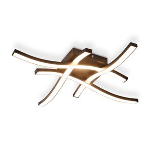 Plafonnier LED Noir 24w 3000k Blanc Chaud Design Moderne