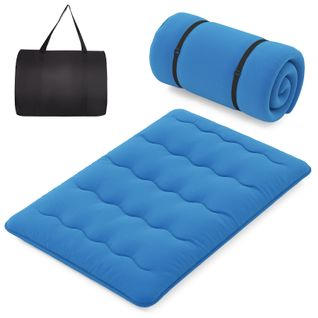 Matelas Futon Portable Pliable, Matelas Futon Japonais 140 X 200 Cm, Housse Lavable (bleu)