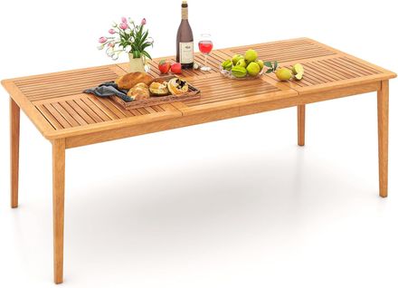 Table De Jardin En Bois D'acacia Pour 8 Personnes, Table De Salle à Manger D'extérieur, Naturel