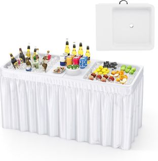 Table De Refroidissement Pliable De 151 Cm, Portable Pour Camping Fête Pique-nique Mariage