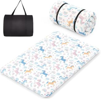 Matelas Futon Portable Pliable, Japonais 140 X 200 Cm, Housse Lavable, Matelas De Sol,  Multicolore