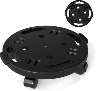 Chariot à Plantes Rond, Support Robuste Avec 4 Roues Universelles, Plateforme Mobile