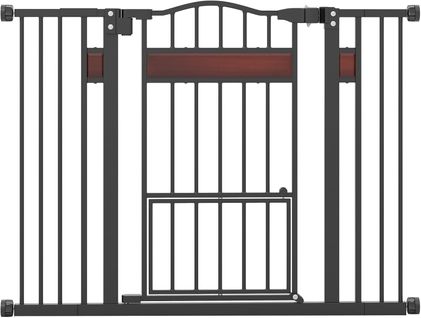 Barriere De Securite Chien, Ouverture 74-104 Cm, Fermeture et Verrouillage Automatique (noir)