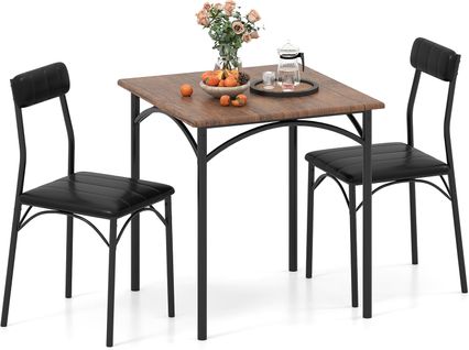 Table Cuisine Avec Chaise Rembourée,table Carrée Pour Coin, Petit-déjeuner, Salle à Manger