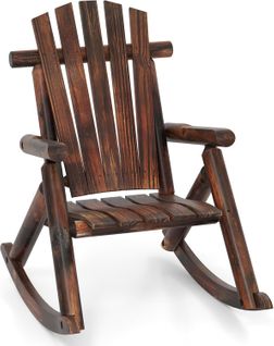 Fauteuil à Bascule Exterieur, Dossier Et Assise à Lattes, Fauteuil Adirondack, 91 X 69 X 97 Cm