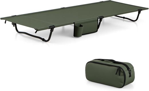 Lit De Camp Pliable 1 Personne, Poche Latérale, Sac De Transport, 70x193, Lit Pliant