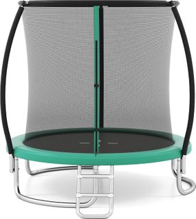 Trampoline Exterieur Enfant Adulte Ø244 Cm, Cadre En Acier Galvanisé Antirouille (vert)