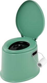 Toilette Sèche Portable Extérieure 5l Avec Seau Intérieur Et Porte-papier Amovible (vert)