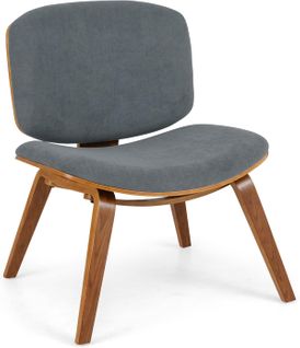 Fauteuil Scandinave De Salon Avec Cadre Et Pieds En Bois, Chaise Rembourrée (brun + Gris Foncé)