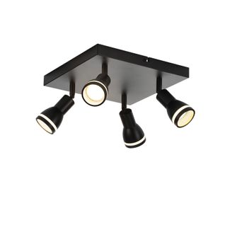Plafonnier 4 Lames Métal Gu10 Plafonnier Moderne Spots Pour Salle à Manger Bureau