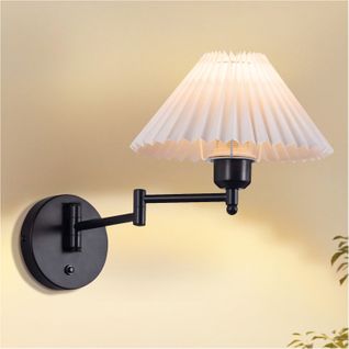 Appliques Murales D'intérieur Pour Escaliers E27 Tissu Blanc Abat-jour Vintage