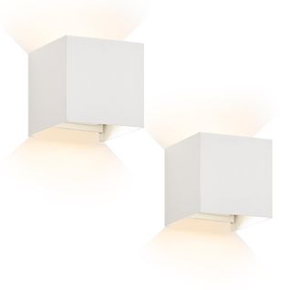 Applique Murale LED 2er Intérieure Lampe De Couloir Intérieure Applique Extérieure Étanche Blanc