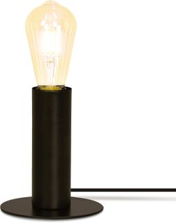 Lampe De Bureau Noir E27 Métal Avec Fiche Incl  Interrupteur Max.40w Sans Ampoule