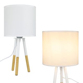 LED Lampe De Table Lampe De Chevet En Bois - Lampe De Table Chambre E27