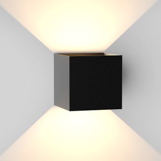 Applique Murale Extérieure LED Moderne Up Down Noir Lamp de Couloir