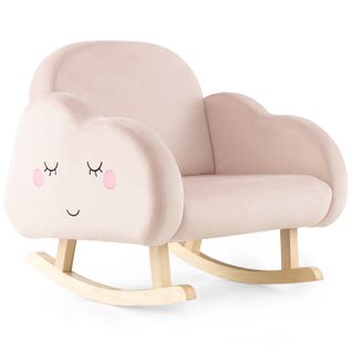 Fauteuil Enfant En Peluche Avec Dossier Et Accoudoirs Confortable (fauteuil à Bascule, Rose Clair)