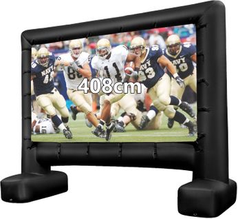 Écran De Projection Cinéma Gonflable 16:9 Avec Souffleur D'air, Écran De Cinéma (257 X 144 Cm)