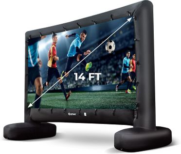 Écran De Projection Cinéma Gonflable 16:9 Avec Souffleur D'air, Écran De Cinéma  (328 X 185 Cm)