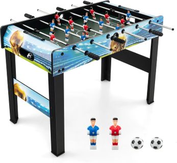 Baby-foot Avec 14 Joueurs Et 4 Pieds Amovibles, 2 Ballons Et Gardien De Score, 94 X 51 X 68,5 Cm