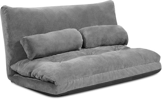 Canapé De Sol Pliable En Velours Côtelé, Canapé-lit Convertible(gris)