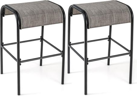 Tabourets De Bar En Métal, Chaise De Bar Avec Repose-pieds, Hauteur D’assise 76 Cm, Charge 180kg