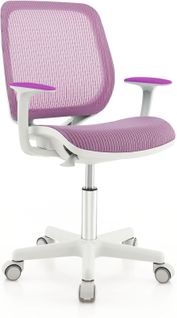 Chaise De Bureau Pivotante Enfants Avec Hauteur Réglable 80-92cm, Siège à Roulettes, Charge 75kg