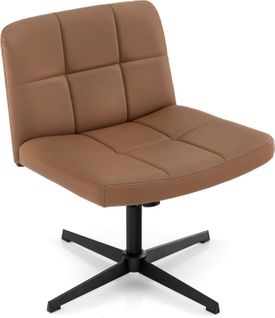 Chaise De Bureau En Cuir Avec Assise Large, Réglable En Hauteur, Charge 150 Kg (marron)