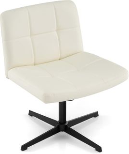 Chaise De Bureau Avec Assise Large, Réglable En Hauteur, Charge 150 Kg (beige)