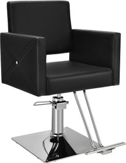 Fauteuil De Coiffure Hydraulique Rotative à 360°, Chaise De Salon Coiffure(63,5 X 79 X 94,5-110 Cm)