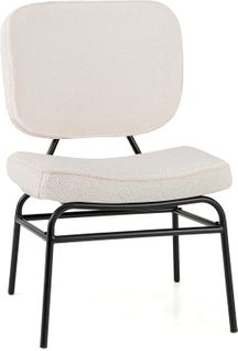 Chaises De Salle à Manger Scandinave En Sherpa, Fauteuil Accent Rembourrage En Éponge (beige)