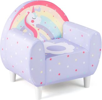 Fauteuil Enfant Avec Joli Motif Licorne,canapé Chaise Enfant En Mousse, Pour 3 Ans+(violet)