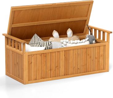 Banc De Rangement D'extérieur En Bois, Banc D'extérieur à 2 Places De 209 L, Charge 100kg