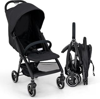 Poussette Canne Bébé 0-3 Ans(charge 15 Kg) Avec Dossier Et Auvent Réglables (noir)