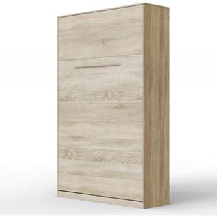 Armoire Lit Escamotable 120x200 Cm Vertical Mural Supérieur Chêne Sonoma /chêne Sonoma