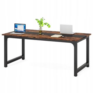 Bureau D'ordinateur Moderne, 160 X 80 Cm, Grand Bureau, Table D'ordinateur, Rustique/noir