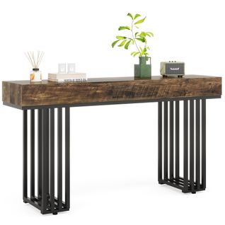 Console Entree, Table D'entrée Avec Cadre Métallique Élégant De Style Industriel