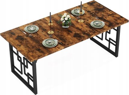 Table De Salle à Manger Industrielle De 160 X 80 Cm, Table De Cuisine Pour 6 à 8 Personnes
