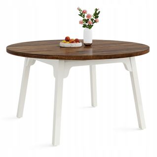 Table De Salle à Manger Ronde Pour 4-6 Personnes, Table De Cuisine Circulaire De 120 Cm